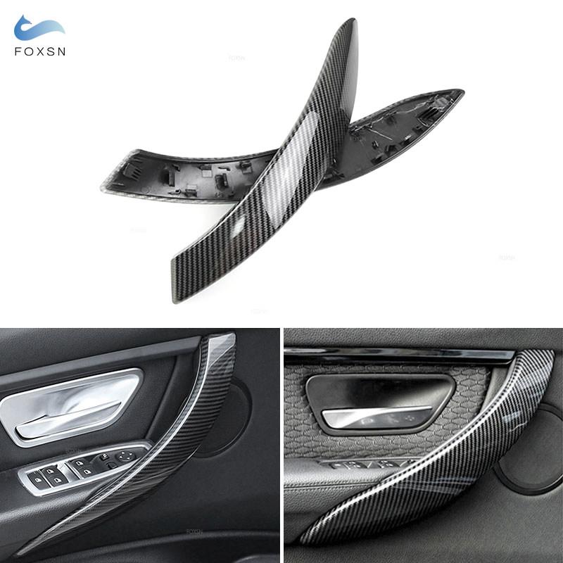 

Для BMW 3 4 серии F30 F31 F32 F34 F36 F80 F82 F83 автомобильная внутренняя дверная ручка выдвижная внешняя крышка ABS карбоновая текстурная отделка