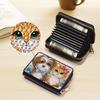 2pcs Animal Pattern Diamond Painting Compact Coin Purse DIY Diamond Painting Art Kit ID Storage Bag for Holiday and Everyday Use
