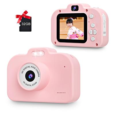 POSO Kids Toy TypeC Gravação Selfie Câmera para Digital polegada IPS 32G TF Cartão 8x Anos Natal Japonês Manual de Instruções Com Câmera, Infantil