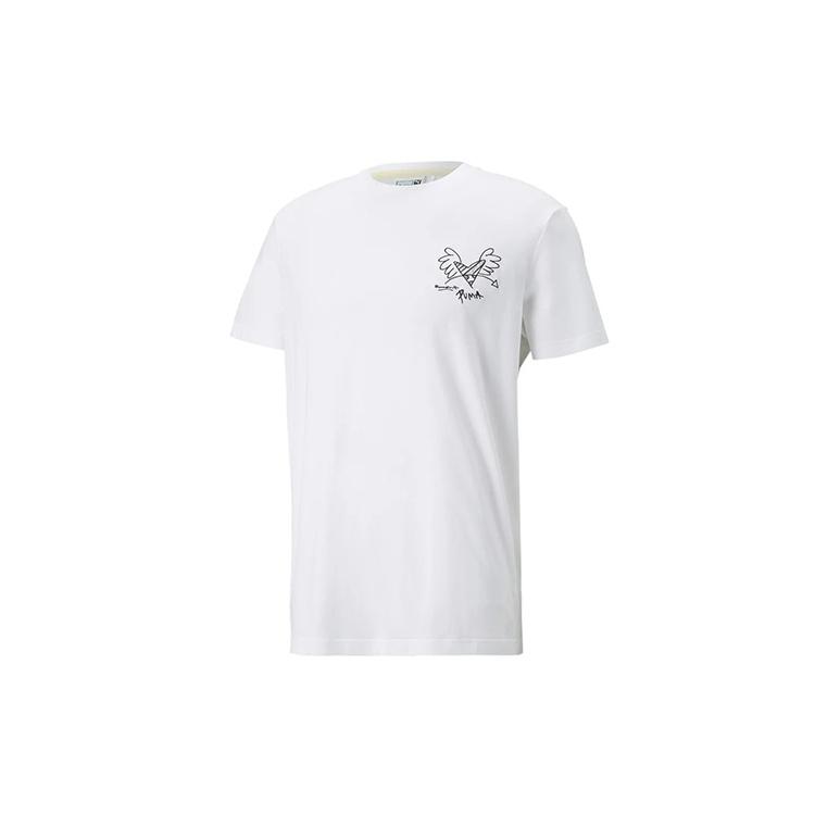 PUMA x Britto T-Shirt  White Black  Men s 532234-02 L