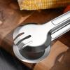 Stainless Steel Serving Tongs U-Shaped Non-Slip Kitchen Tongs Hollow Chuck