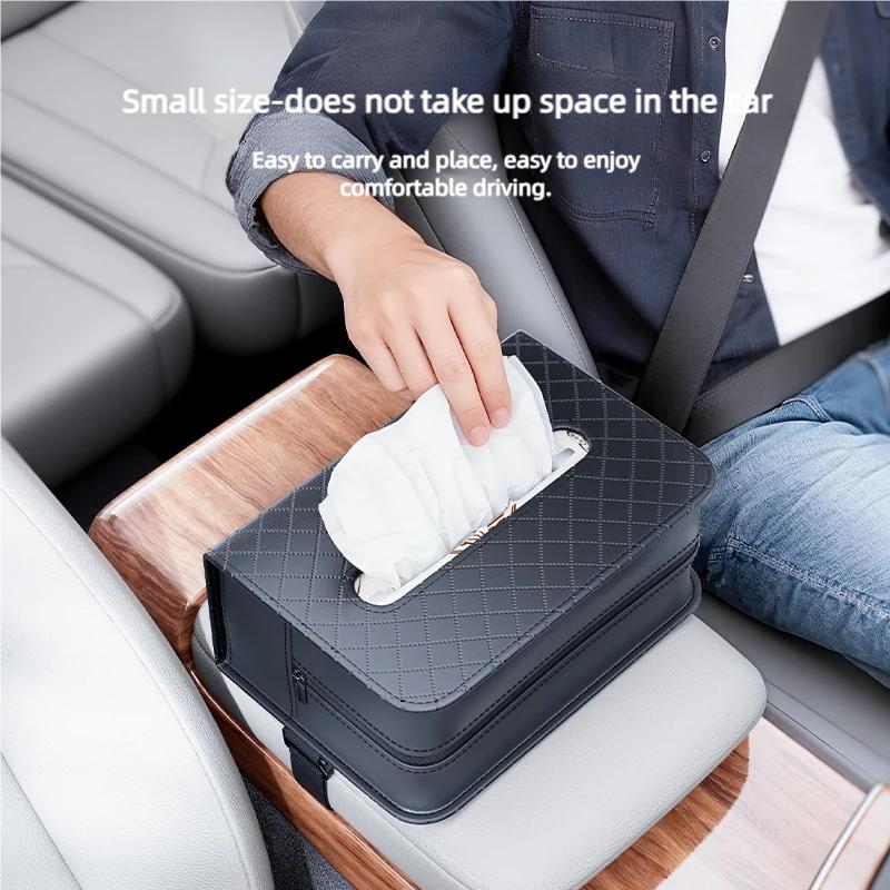 Multi-Functional Tissue Bag Car Interior Detachable Strap Can Be Placed In Any Home Location As a Tissue Box
