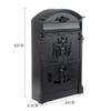 Outdoor Large Wall Mounted Mailbox Lockable Secure