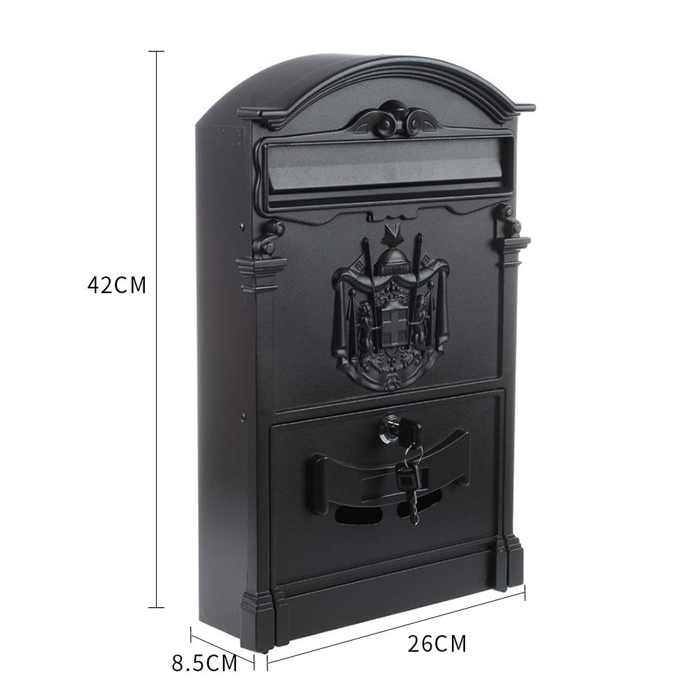 Outdoor Large Wall Mounted Mailbox Lockable Secure