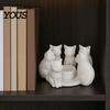 Langlebige Katzenfigur Geschenk 3D-gedruckter Kerzenhalter, Ästhetische Schreibtischdekoration mit matter Schleifoberfläche, Integrierte stabile glatte geschwungene Skulptur, Heimdekoration