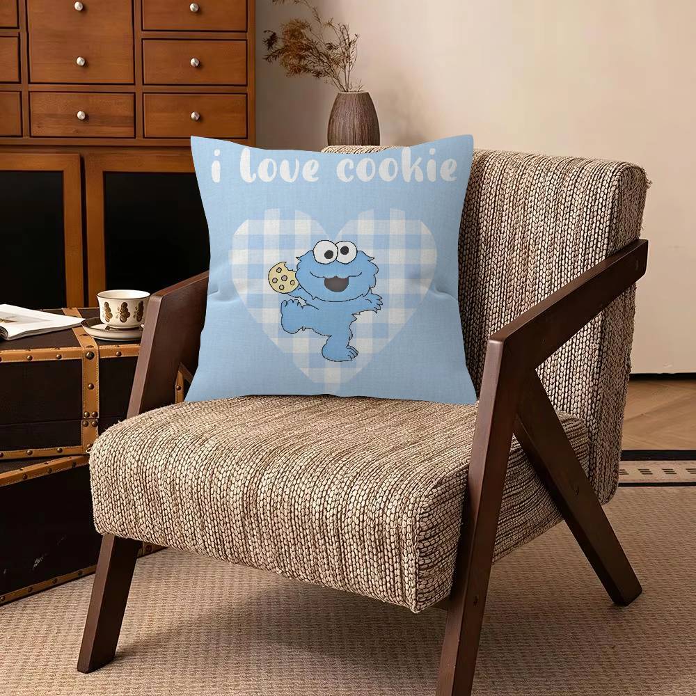 CCookies Monster Cartoon Pillow Gift Home Office Decoration Bedroom Sofa Car Cushion Cover Case X