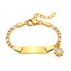 Personalized ID Name Heart Bracelet for Little Boy Girls, Custom Jewelry Free Engrave