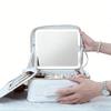 Portable LED Desktop Mirror Makeup Case with Personalized Foldable Design Large Capacity Makeup Storage Bag Essential for Beauty
