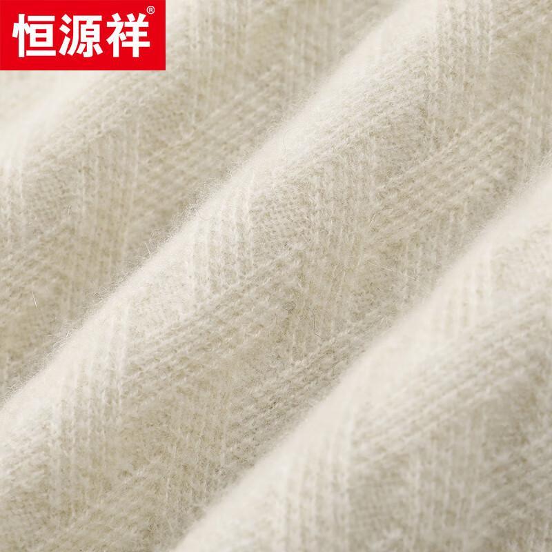 Hengyuanxiang Men's Thick Round Neck Cashmere Sweater