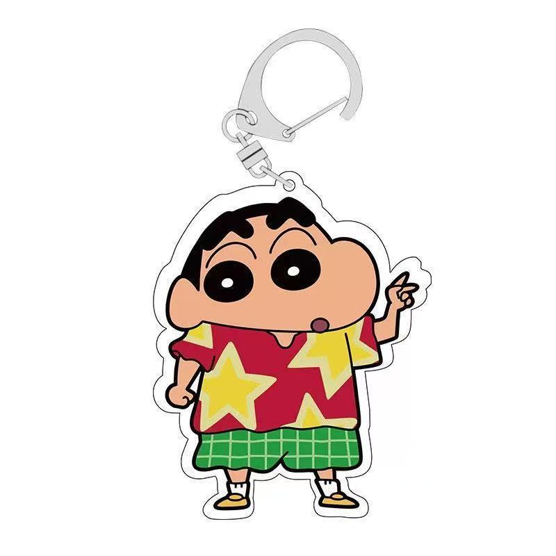 Crayon Shin-chan Cute Cartoon Acrylic Keychain & Standee Pendant for Car or Backpack
