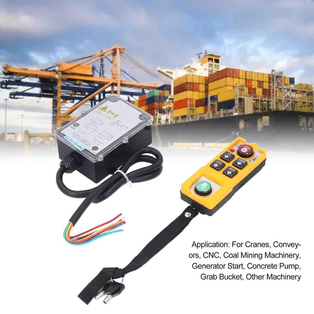 AC380V 100m Wireless Crane Remote Control Waterproof Anti Fall Electric Industrial Remote Control with Lock