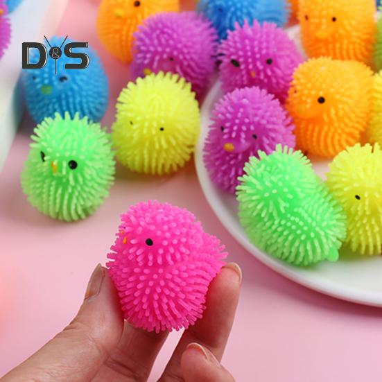 12Pcs LED Puffer Balls Easter Eggs Glowing Toys for Kids Light Up Squeeze Sensory Ball Fidget Toys Easter Egg Fillers Party Favors Easter Basket