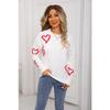 Women's Sweater New Love Sweater Round Neck Pullover Large Size Knitted Sweater