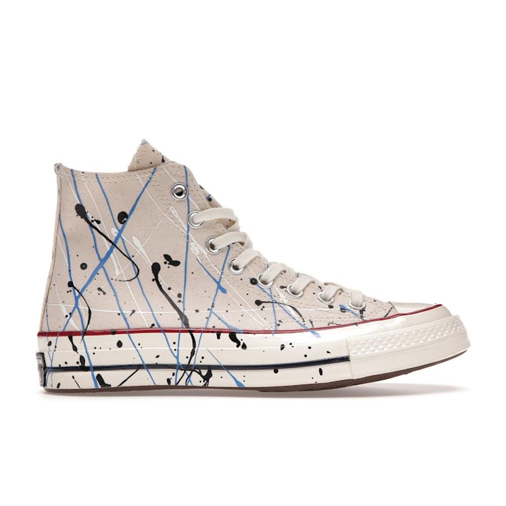 Converse Chuck 70 High Paint Splatter - Egret Unisex Sneakers Cream Digital-Blue 170802C