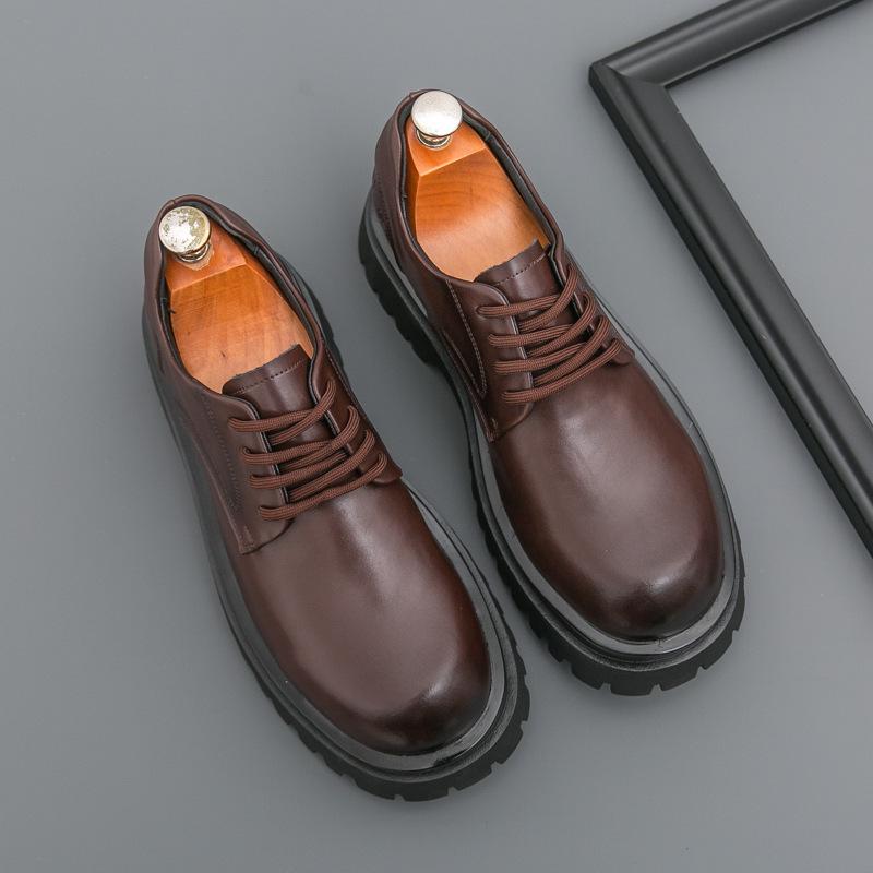 Mocasines de Cuero Elevadores de Altura para Hombre Talla Grande: Zapatos Formales-Casual Modernos y Versátiles