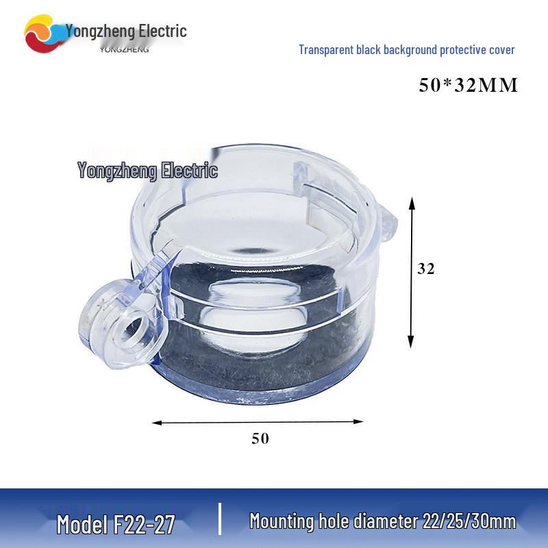 Emergency Stop Button Transparent Flip-Top Protective Cover - Anti-Accidental Touch Shield