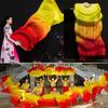 120/150/180cm Gradient Color Dancer Fan Right&Left Hands Rayon Silk Fans