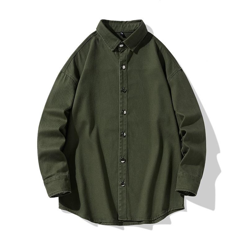 Long sleeve shirts spring and autumn men's new Korean casual shirts Hong Kong fashion shirts men's stylish coats