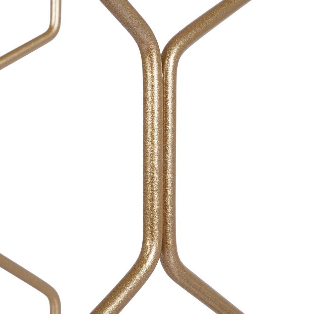 Gold Metal Wine Rack For 8 Bottles, 23X48 Cm
