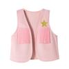 Set Costume Western Rosa a 4 Pezzi per Bambina Gilet Gonna Outfit per Gioco di Ruolo Festivo