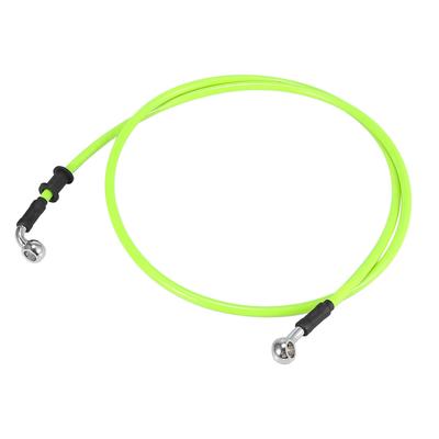 Motoforti Motorcycle Brake Clutch Hose Hose Hydraulic Reinforced Motorcycle Stainless Steel 28°+90° Green 130cm