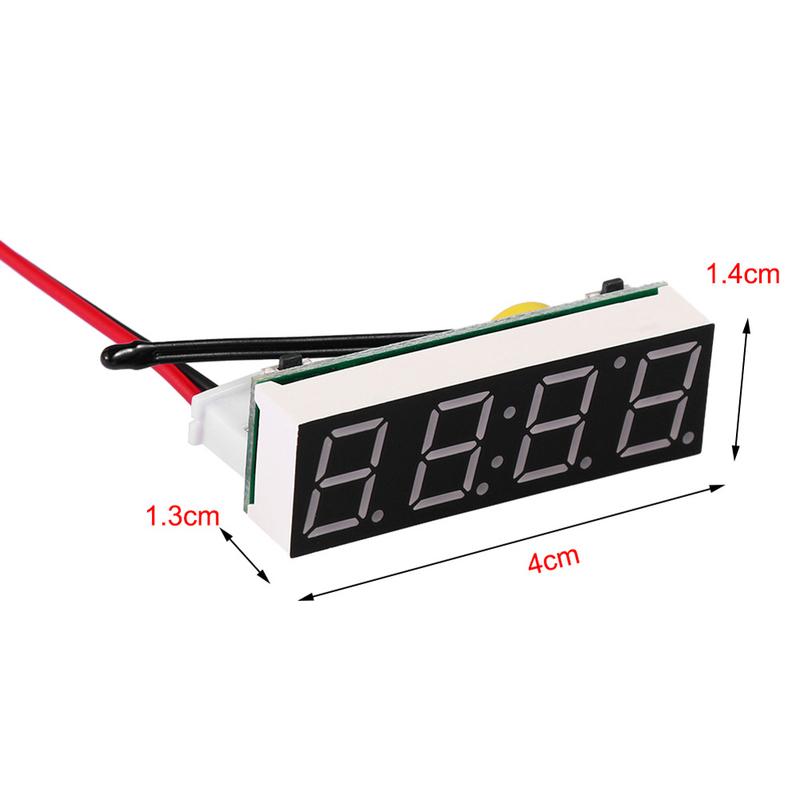 3 In 1 Car Temperature Clock High Precision Electronic Clock Voltmeter Luminous Digital Temperature Gauge Vehicle Interior Parts