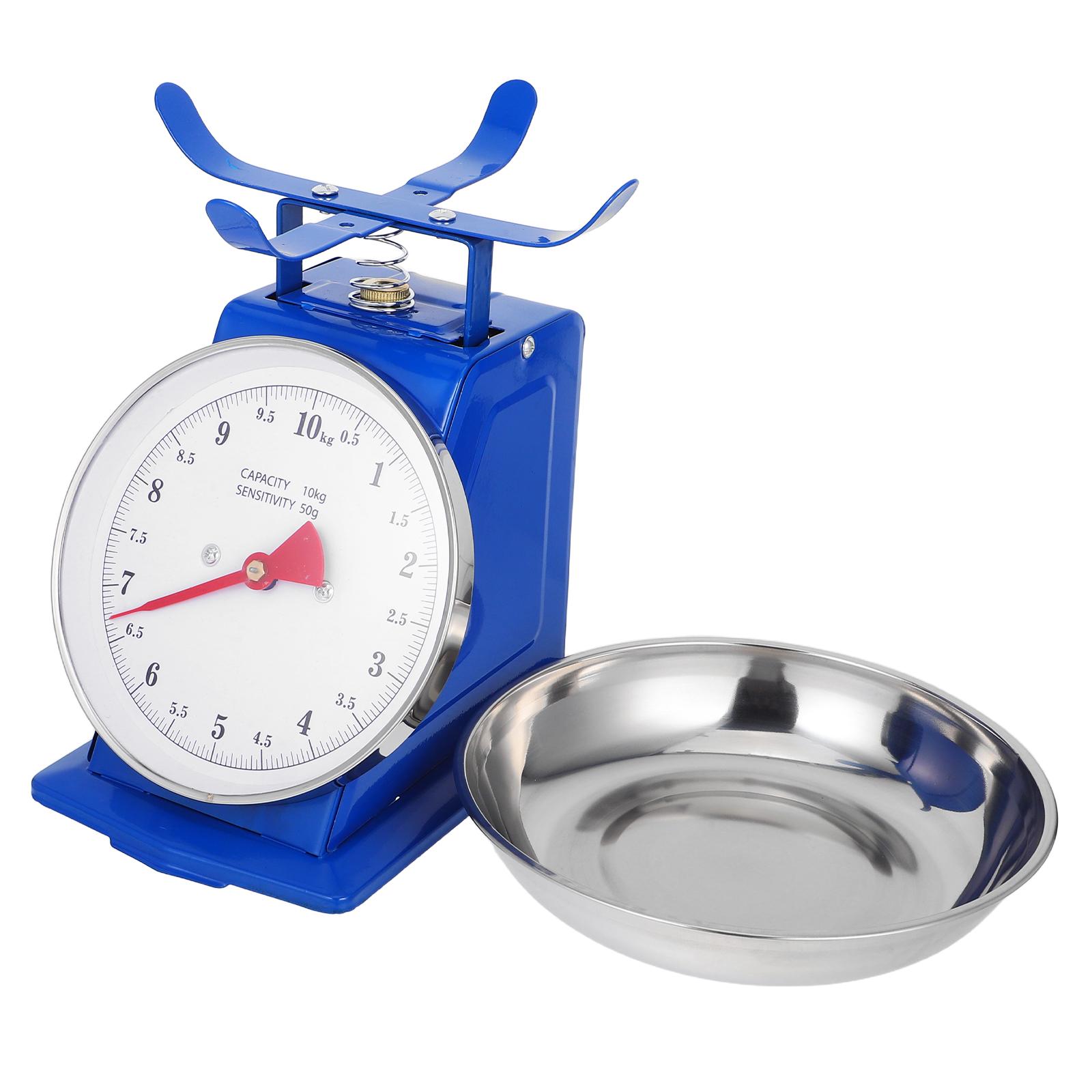 

10Kg Retro Mechanical Kitchen Stainless Steel Bowl Large Dial Food Weighing For Baking Meal Prep Fruits Vegetables Analog 10Kg