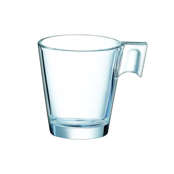 Tasse À Expresso - Arcoroc - Aroma - 8cl - Verre Trempé - 12 Pièces