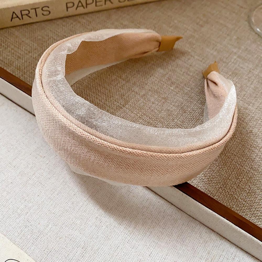 Sweet Women Hair Hoop Mesh Wide Edge Hairband Hair Accessories Chiffon Headband  Wash Face