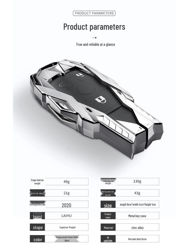 Mercedes C-Klass GLA220 E-Klass 320 C200 Nyckelskyddsfodral