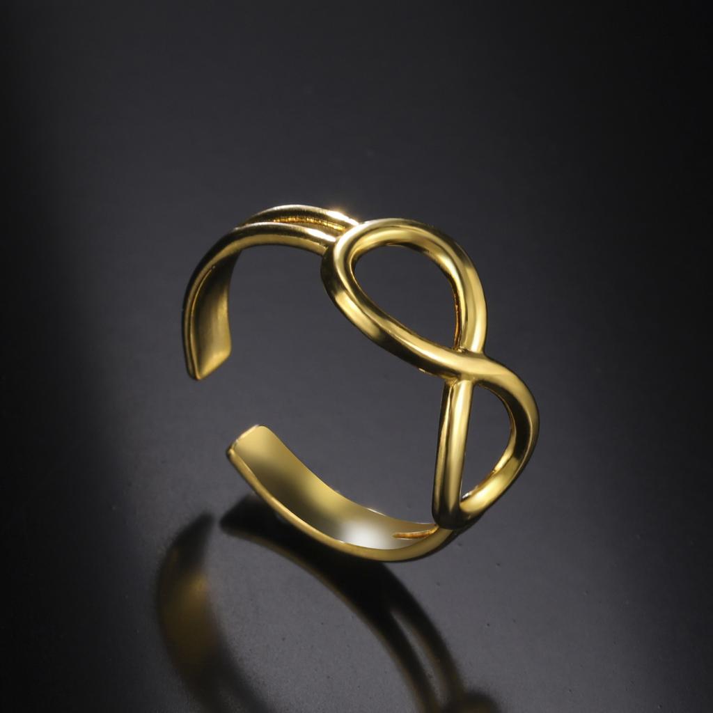 Infinity Finger Rings Stainless Steel Classic Eternity Endless Love Ring Minimalist Jewelry for Women