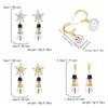 Snowflake Snowman Earrings Pearl Xmas Dangle Earrings Exquisite Christmas Earrings  Women