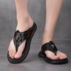Fashion Genuine Leather Men Sandals Wholesale Summer Soft Soled Anti Slip Beach Shoes Men's Large New Flip-flops Casual Outwear Sandals