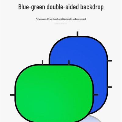 100x150cm Blågrön Chroma Key Bomull Fotografi Bakgrund - Reflekterande Fotograferingsbakgrund