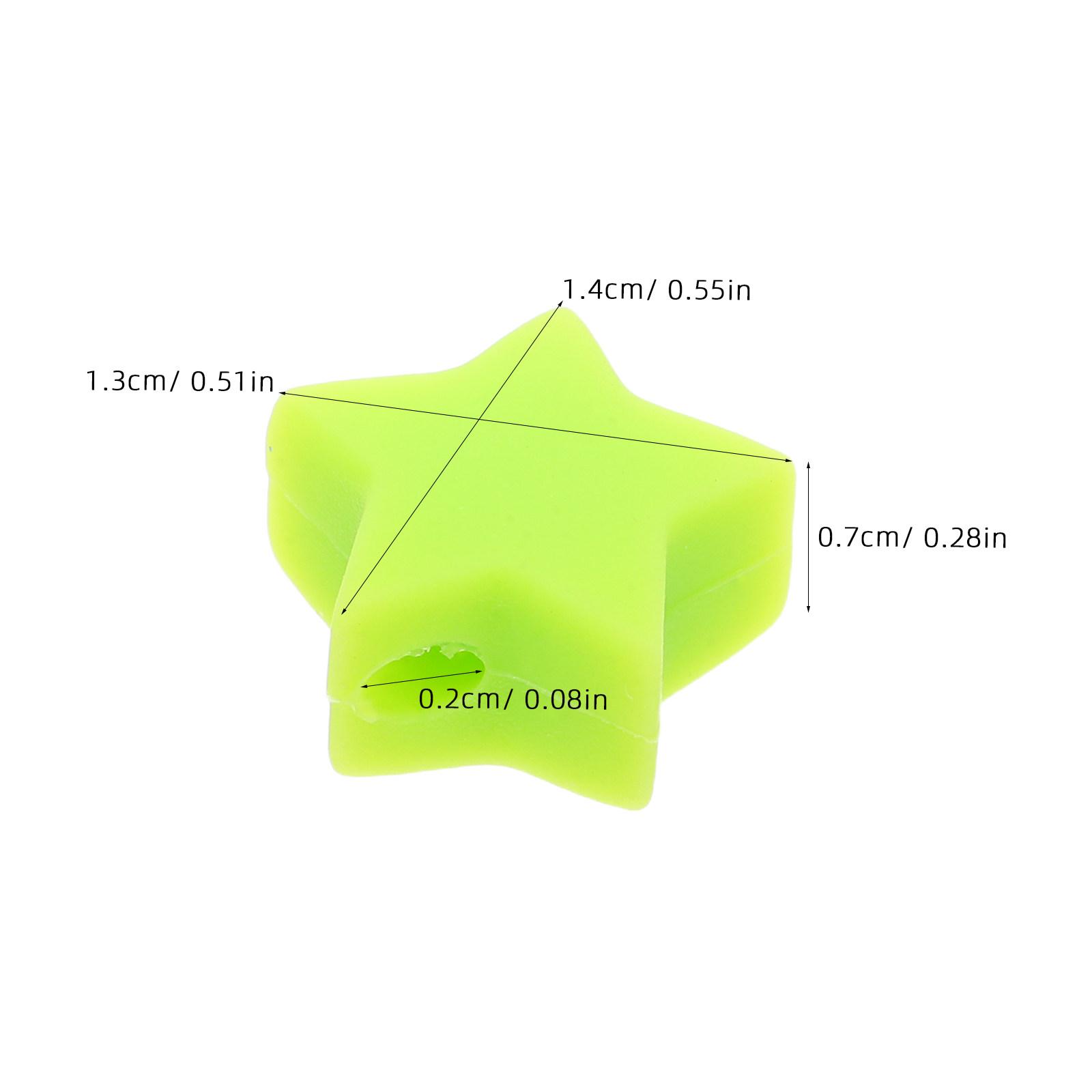 

10Pcs Knitting Needle Caps Silicone Star Stitch Stopper Protectors for Small Needles DIY Knitting Accessories Supplies Yellow зелёный