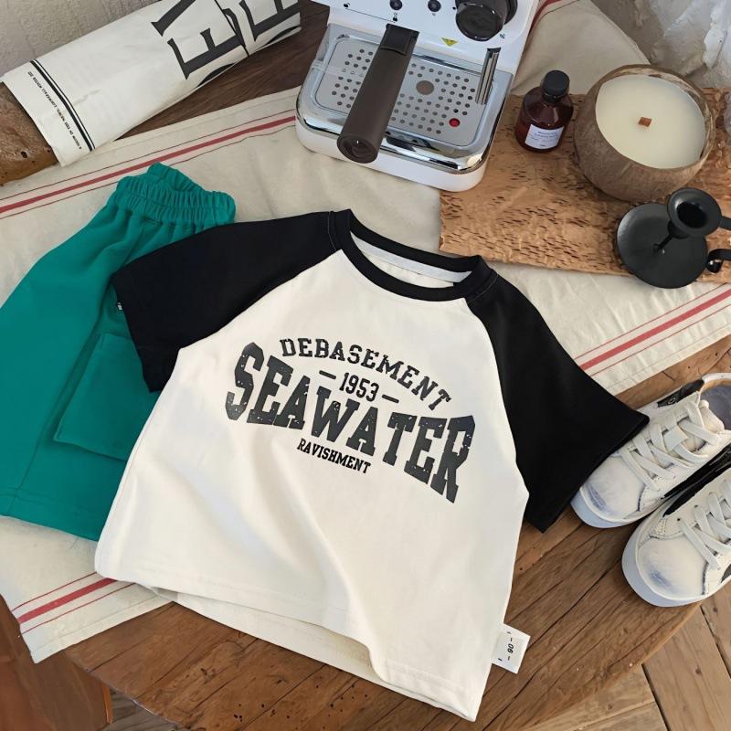 Summer Pure Cotton Kids Short Sleeve T Shirt Boys Girls Casual Cool Top Baby Fashion Tee 80