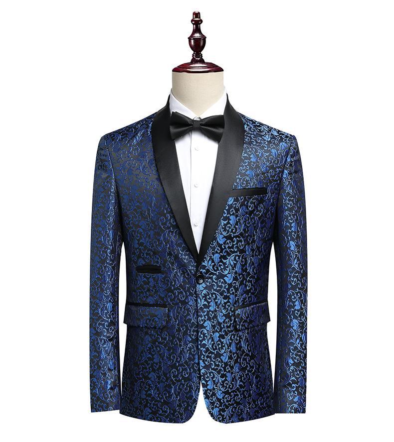 2024 Men's Korean Style High-End Jacquard Suits: Casual & Formal