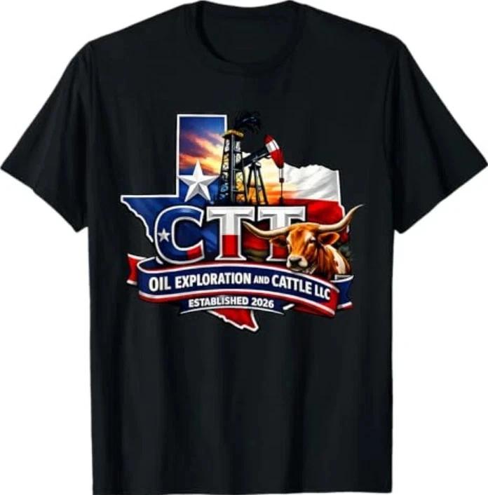 CTT Oil Exploration and Cattle Company Texas T shirt S