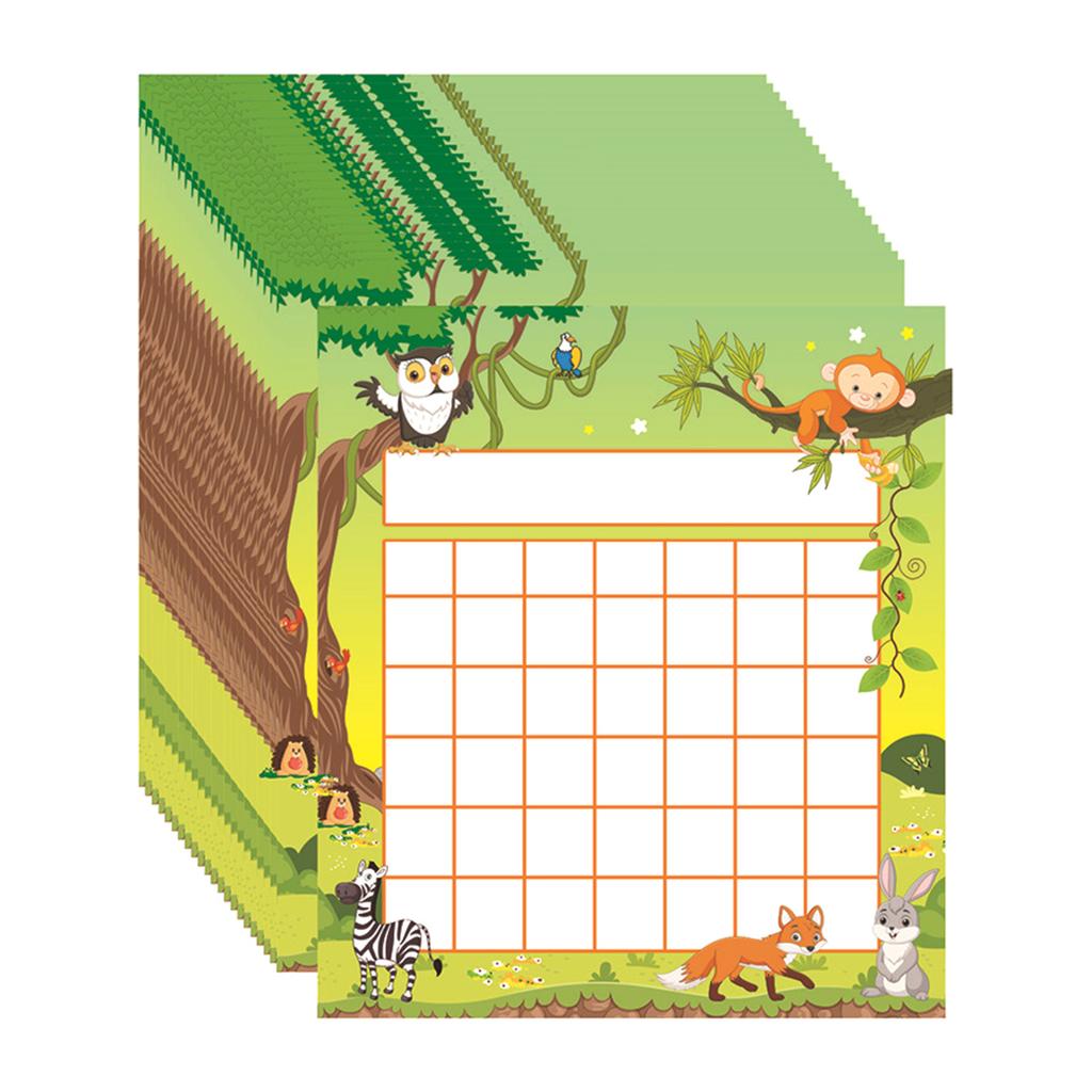50 Pieces Classroom Incentive Chart Cartoon Children Positive Behavior Reward Board for Shool Teacher Student