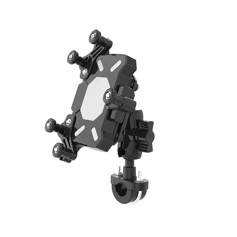 New Motorcycle Mobile Phone Holder Navigation Bracket 360° Rotation Shockproof Bike Handlebar Rearview Mirror Mount GPS Clip