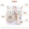 Baby Rattles Soft Cartoon Cute Plush Animal Toys Child Educational Handbells