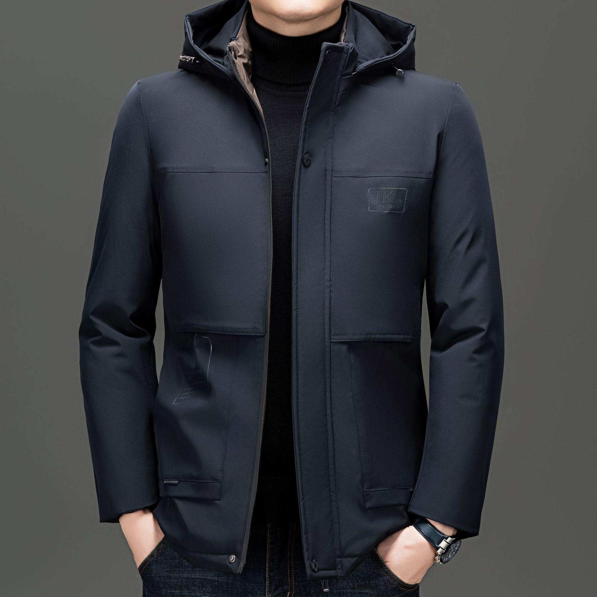 

Men s Hooded Cotton Jacket: Warm, Thick, and Stylish for Middle-Aged & Elderly 3XL