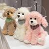 Cute Cartoon Dog Scarf Poodle Plush Toy Simulation Dog Soft Filling Grab Doll Throwing Toy Children's Festival Gift