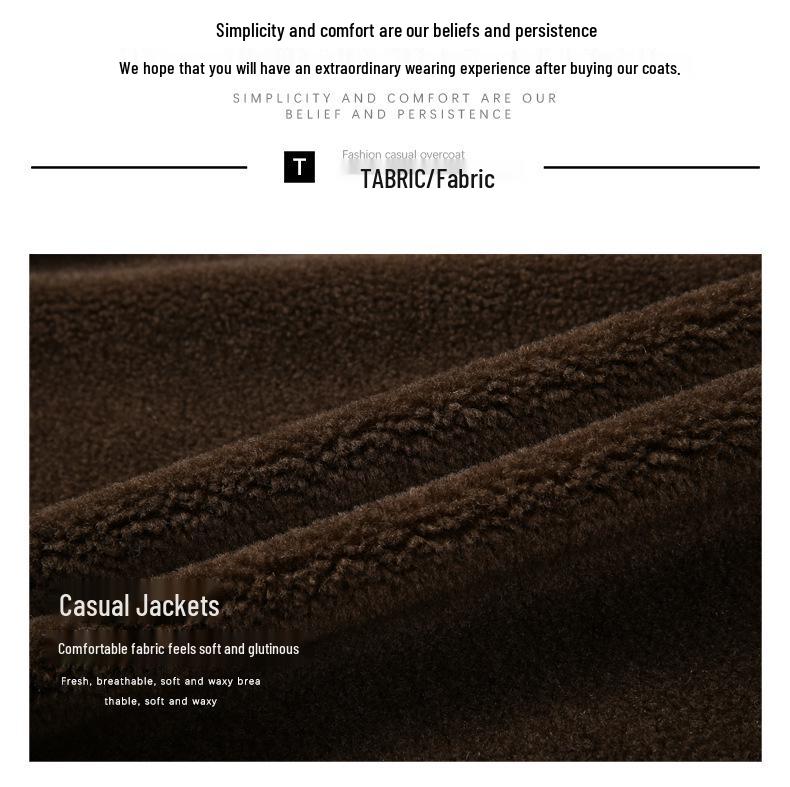 Men's Double-Sided Fur Coat - 2025 Winter Fashion for Middle-Aged Casual Wear