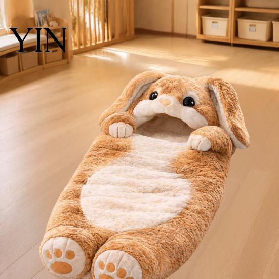 Weicher Schlafsack Plüschhase Umschlag für Kinder, Winter Hase Schlafsack, Flauschiger Sack Kleinkinder Jungen Mädchen