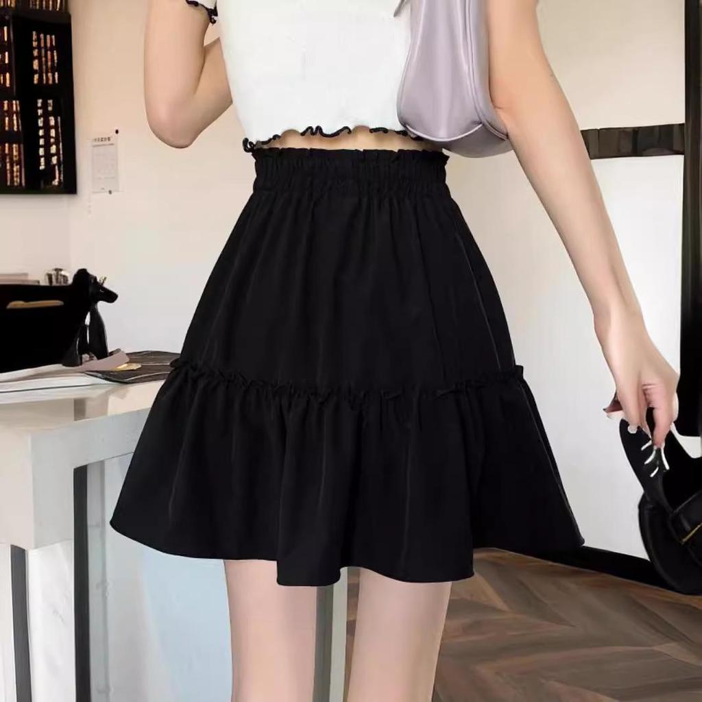 2025 Letní Zeštíhlující A-liniová Nadýchaná Krátká Sukně s Vysokým Pasem pro Ženy