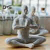 Figurka Człowieka Jogi Abstrakcyjna Padmasana Jogi Statua Pulpit Medytujący Człowiek Rzeźba do Salonu Wystrój Pokoju Jogi