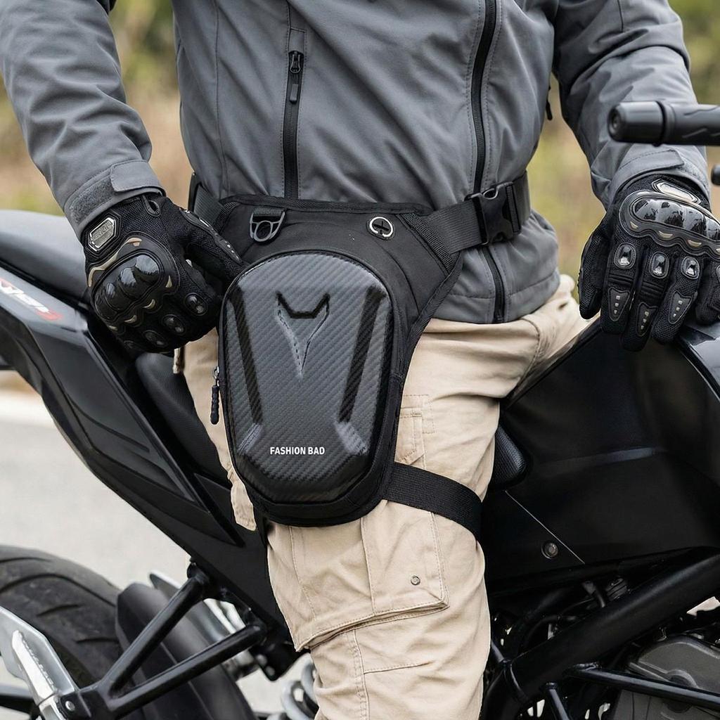 Water-Repellent Hard Shell Motorcycle Thigh & Waist Bag for Outdoor Sports