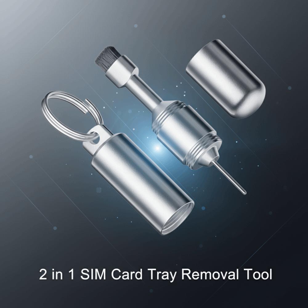 2 in 1 Keychain Ejecting Removal Needle Anti-Lost SIM Card Removal Tool  Phone Key Tool