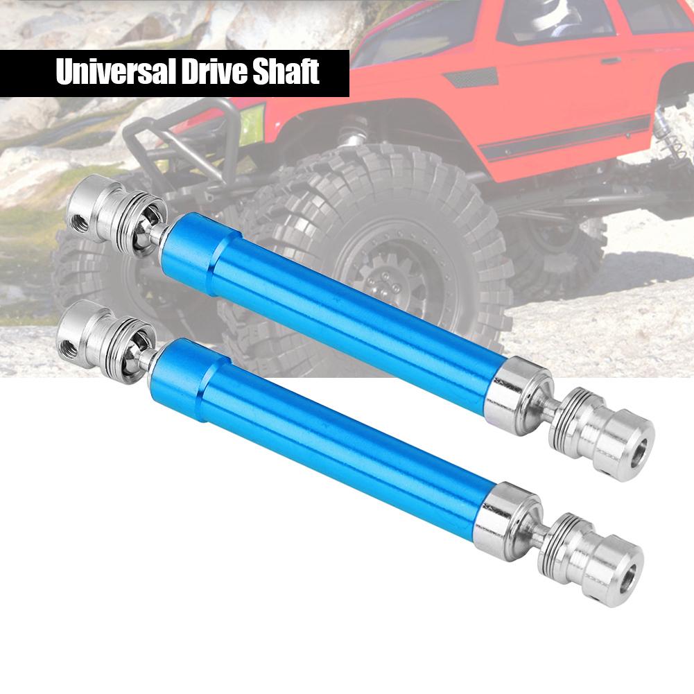 2pcs Universal Drive Joint Shaft CVD RC Parts for Axial Wraith AX90056 1 10 R C Car (Blue)